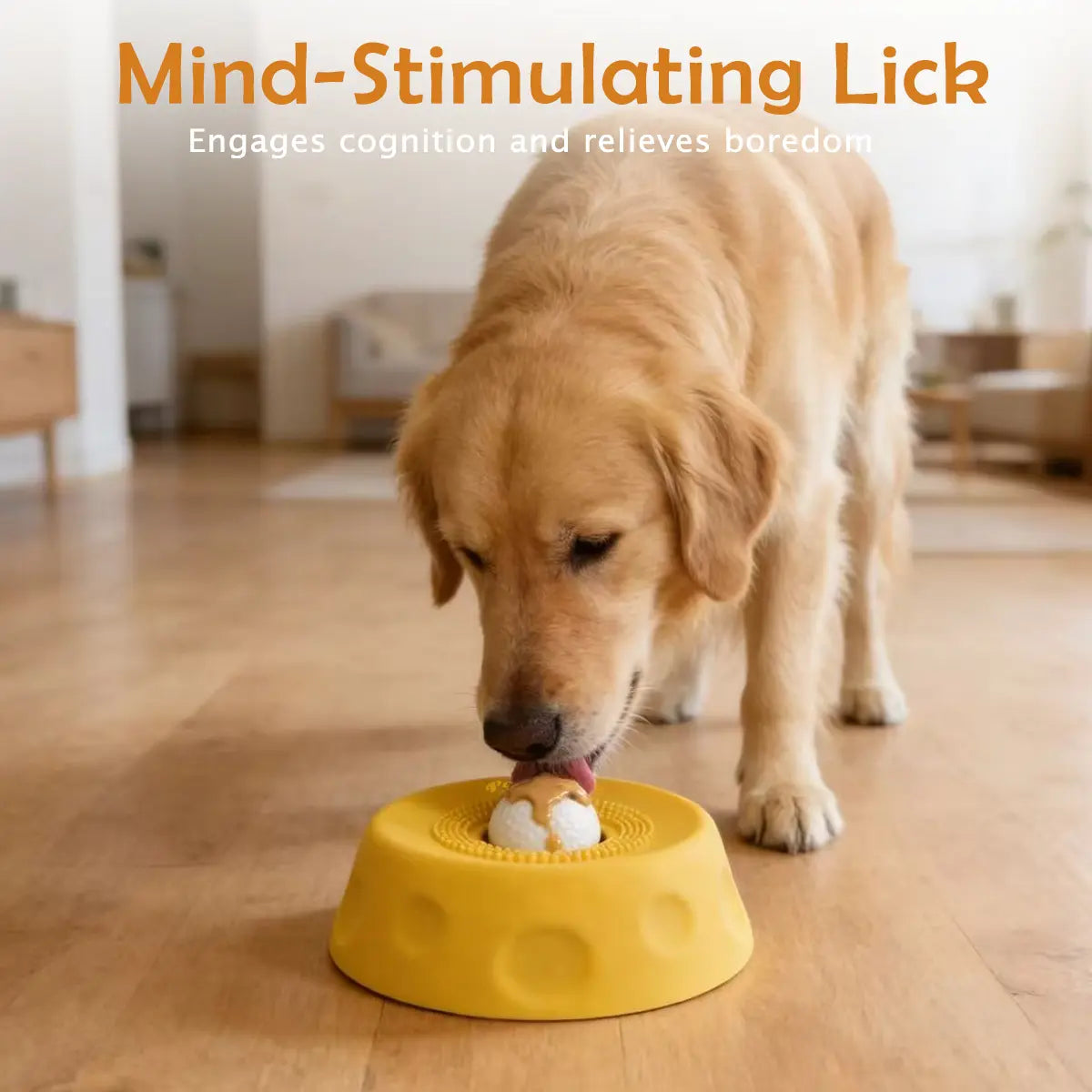 Pawpace Silicone Slow Feed Dog Bowl - 250ml Capacity, Innovative Mess-Free Design with Ball, Includes Spatula and 8 Suction Cups for Enhanced Mental Stimulation During Feeding