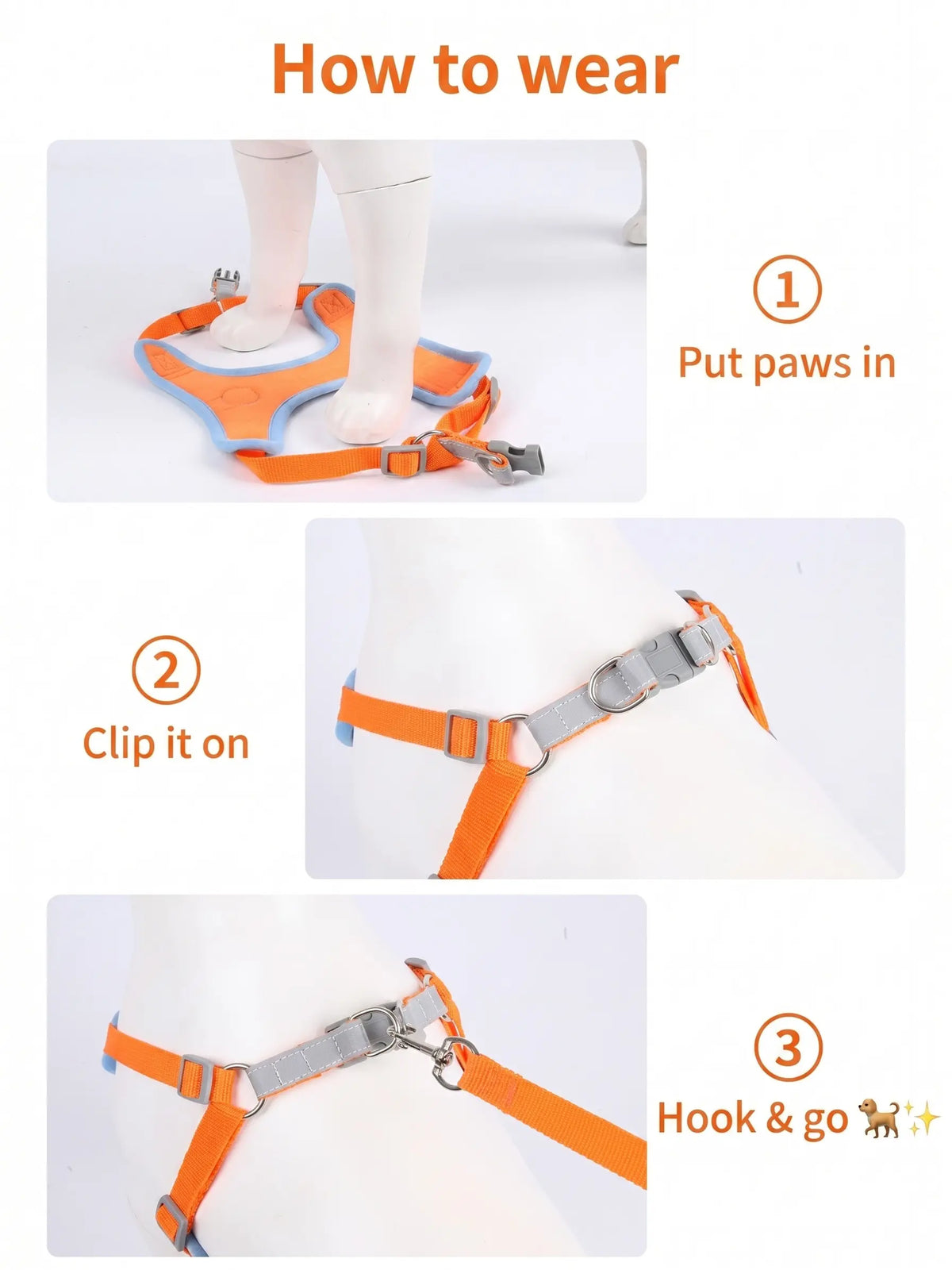 Adjustable 2-Pack Pet Harness and Leash Set, Soft Suede Vest, Durable Reflective Design, Tangle-Free Leash for Effortless Walking, Perfect for Daily and Nighttime Outdoor Activities