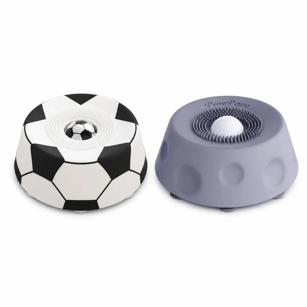 Pawpace Silicone Slow Feed Dog Bowl - 250ml Capacity, Innovative Mess-Free Design with Ball, Includes Spatula and 8 Suction Cups for Enhanced Mental Stimulation During Feeding