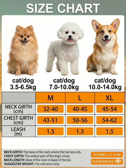 Adjustable 2-Pack Pet Harness and Leash Set, Soft Suede Vest, Durable Reflective Design, Tangle-Free Leash for Effortless Walking, Perfect for Daily and Nighttime Outdoor Activities